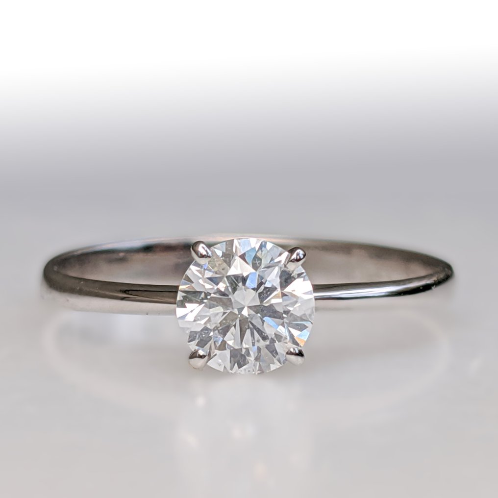 Ring - 14 karaat Witgoud -  0.50ct. tw. Diamant (Natuurlijk) #1.0