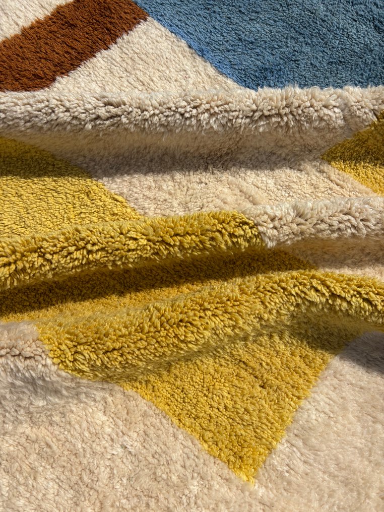 hand made - Luksuriøst marokkansk Mrirt-tæppe – Håndvævet uld – Minimalistisk geometrisk design - Tæppe - 300 cm - 200 cm #4.3