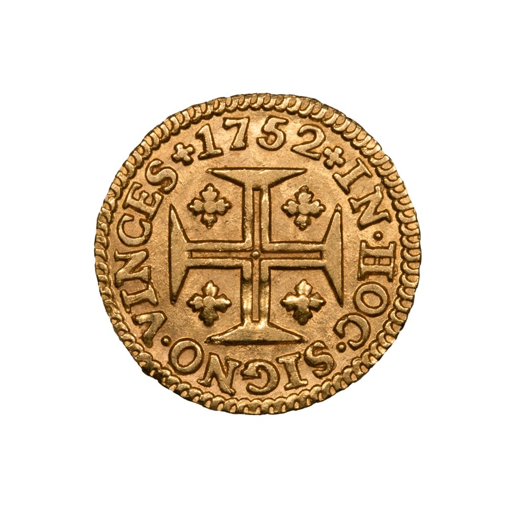 葡萄牙. D. José I (1750-1777). Pinto (480 Reis) 1752 - IOSE - Coroa de 5 Arcos - Escassa #1.0