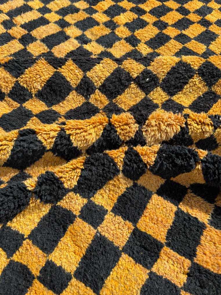 hand made - Large Modern Checkered Wool Moroccan Rug - Rug - 330 cm - 250 cm #4.3