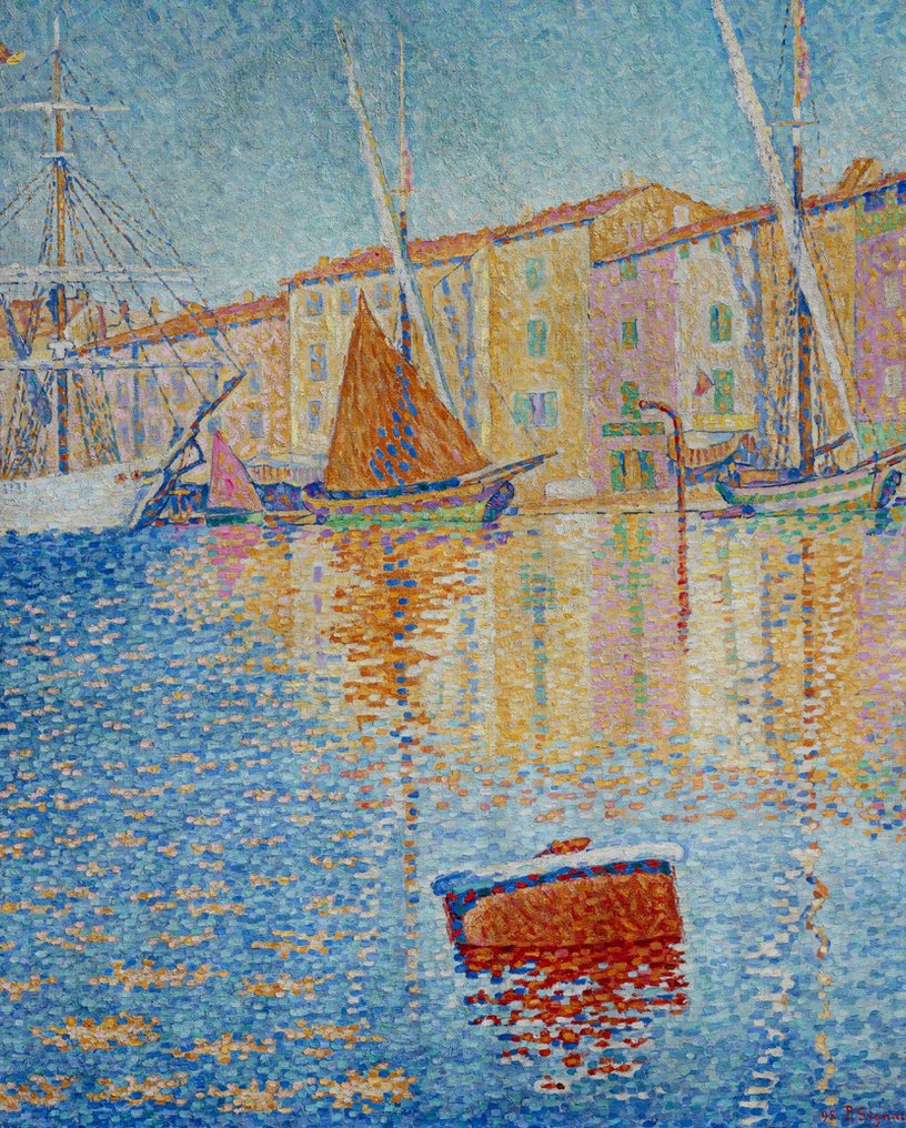 After Paul Signac (1863-1935) - Saint-Tropez. La Bouée Rouge , 1895 #1.0