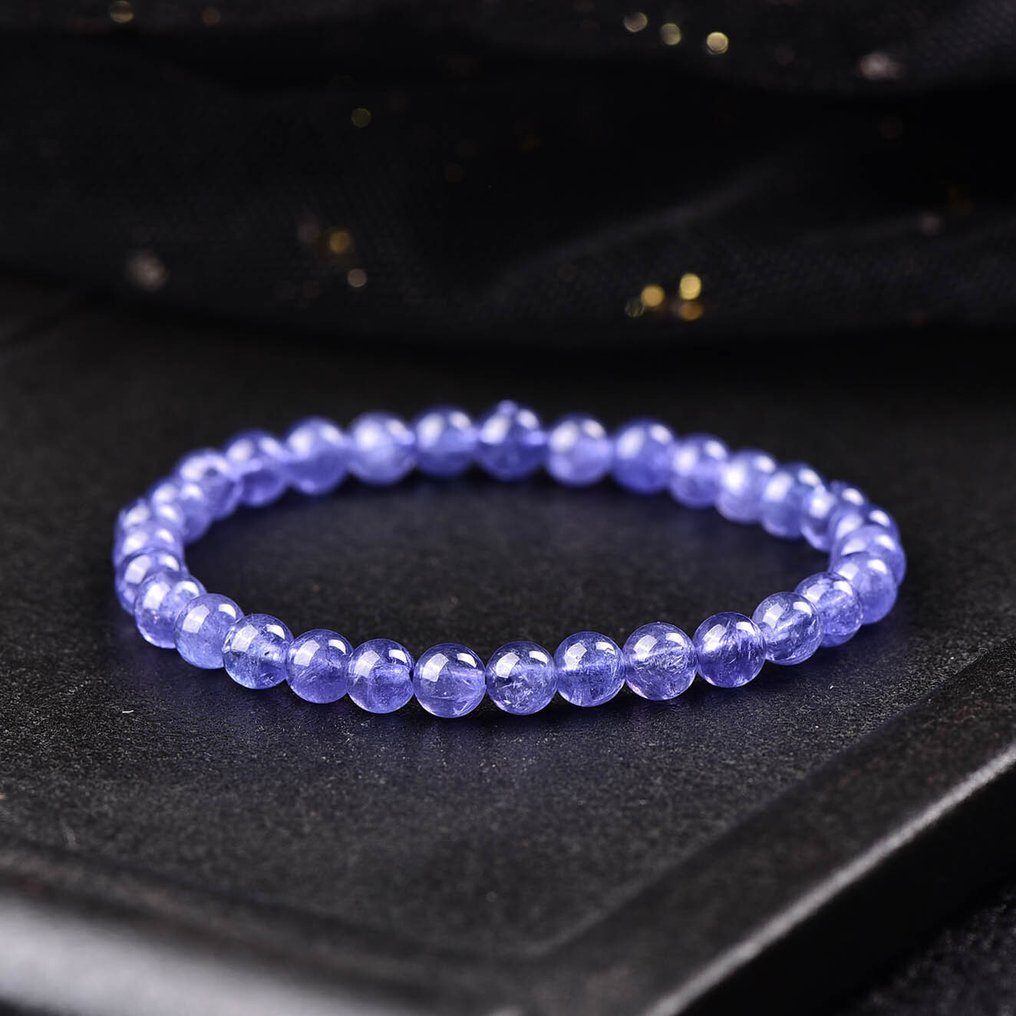 ALGT认证 - 天然坦桑石手链 - 紫蓝色的永恒优雅- 9.65 g #3.2