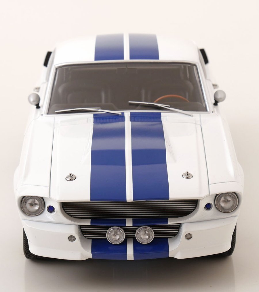 kk-scale 1:12 - Model car - Ford Mustang Shelby GT500 - 1967 - Wit met blauwe striping - Big scale! #2.1
