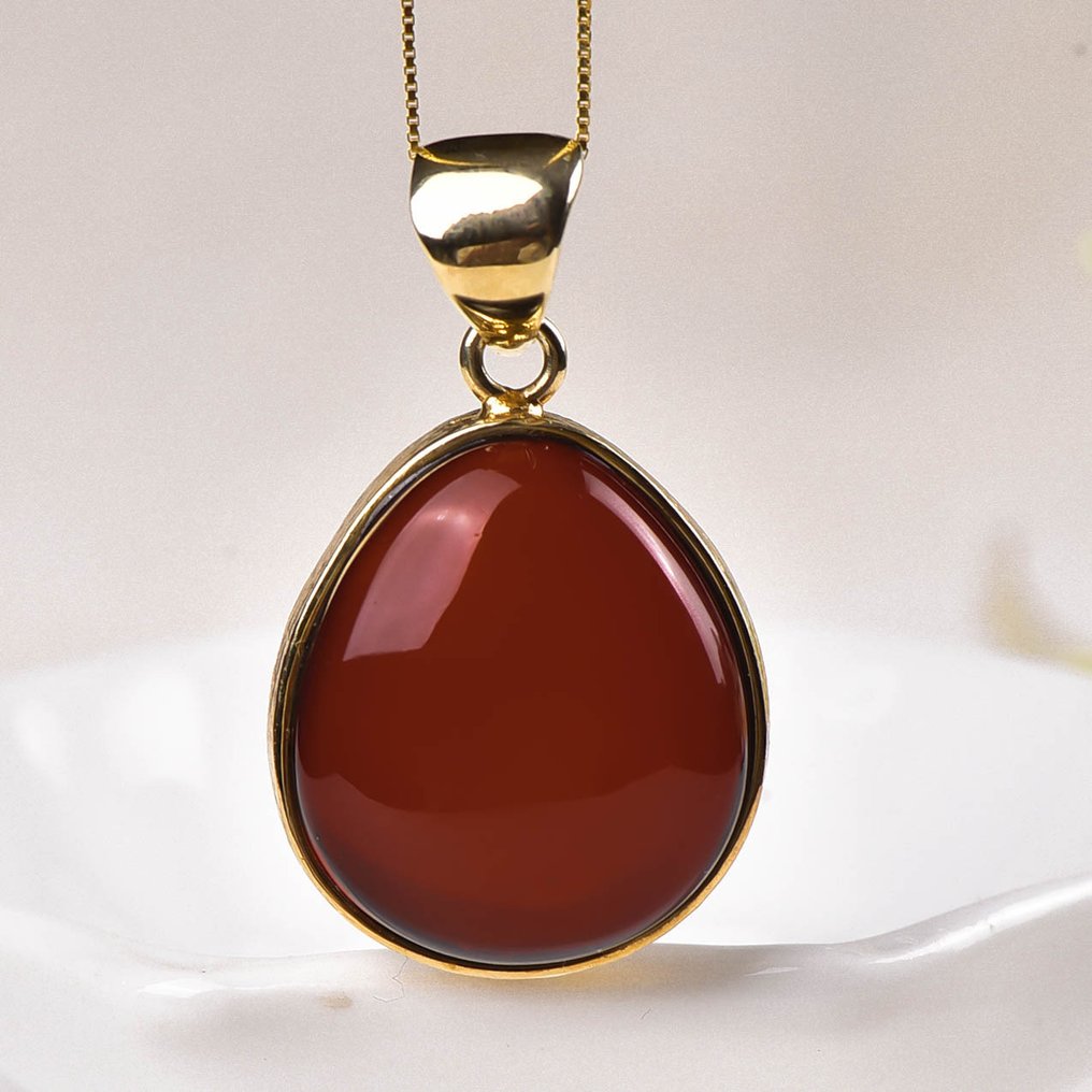 ALGT-sertifisert - Eksklusiv og sjelden - Stor ravanheng Høy åpenhet og dype farger- 8.78 g #1.0