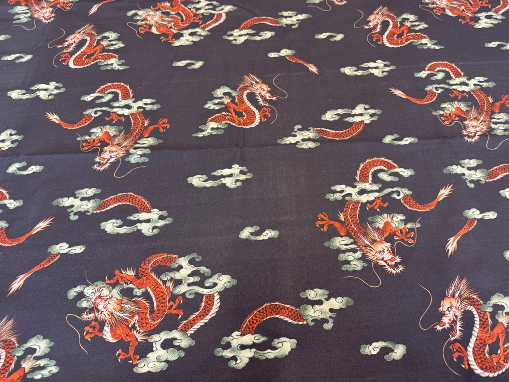 Dragons in the Wind – Oriental Legends in Fabric - Upholstery fabric - 5 m - 1.4 m #3.2