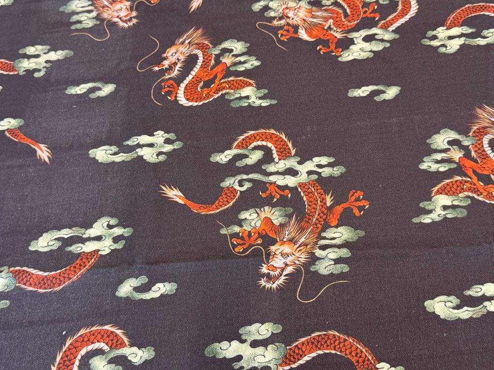 Dragons in the Wind – Oriental Legends in Fabric - Upholstery fabric - 5 m - 1.4 m #1.0