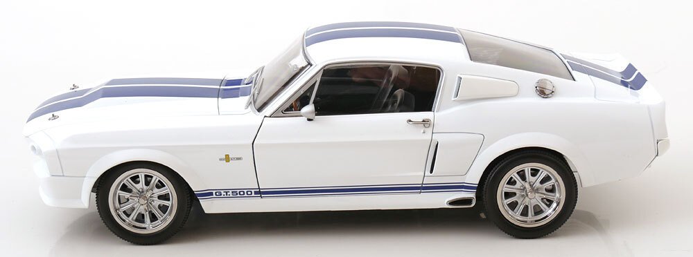 kk-scale 1:12 - Model car - Ford Mustang Shelby GT500 - 1967 - Wit met blauwe striping - Big scale! #4.3
