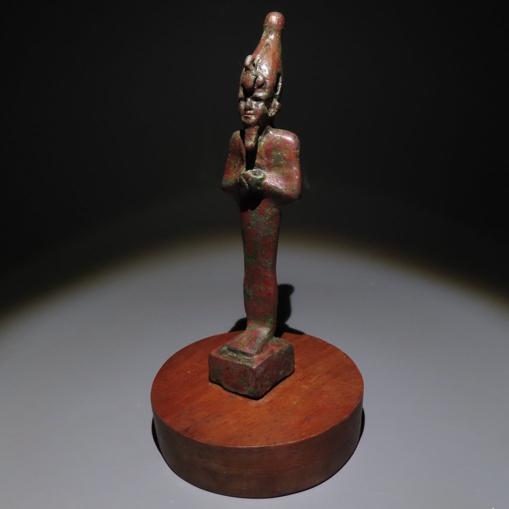 古埃及 青銅色 奥西里斯神像。晚期,公元前664年至公元前332年。高15.5厘米。 #2.1