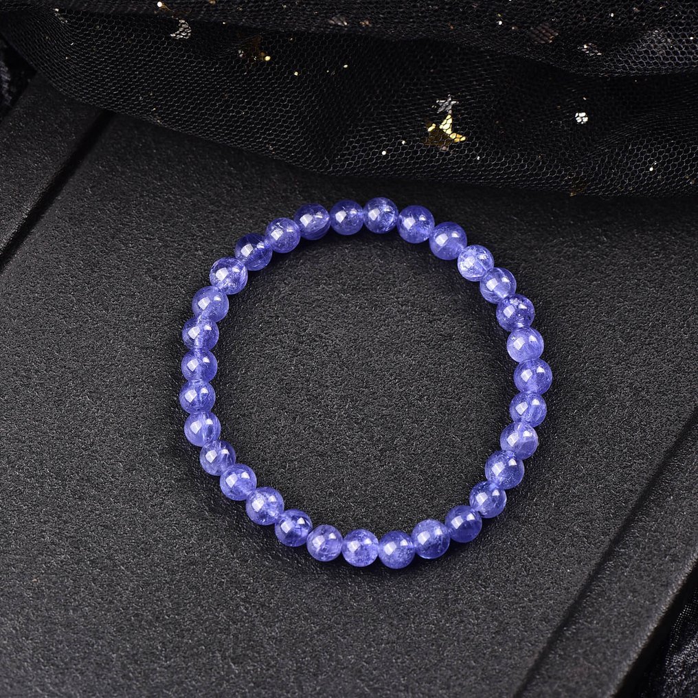 ALGT认证 - 天然坦桑石手链 - 紫蓝色的永恒优雅- 9.65 g #4.3