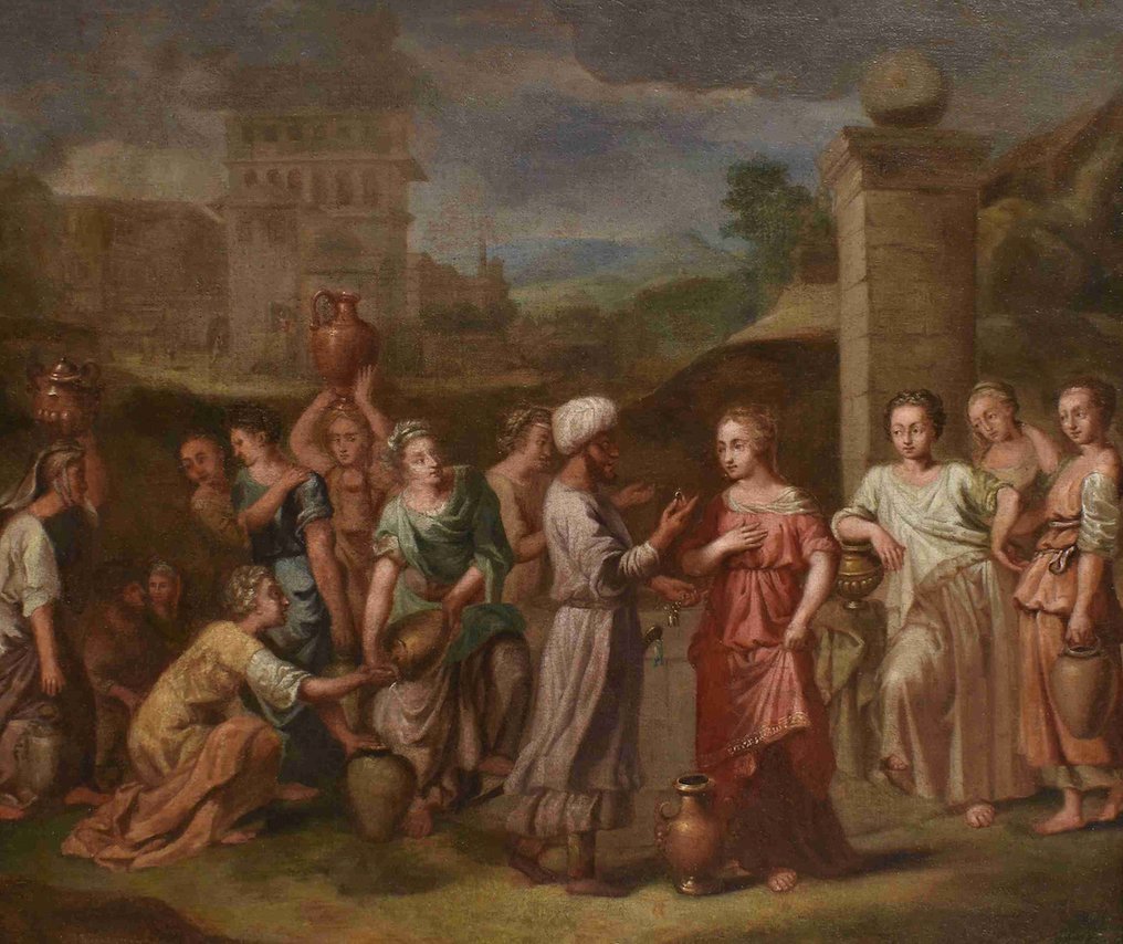 Nicholas Poussin (1594-1665), nach - Rebekka und Elieser am Brunnen #2.1
