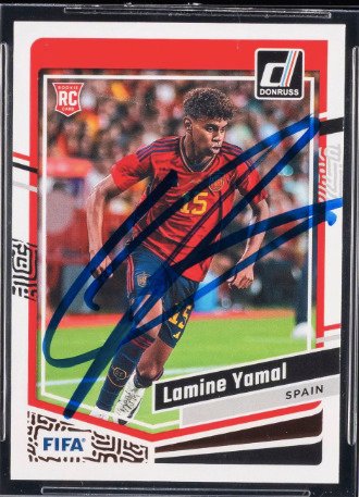 2023 Panini Lamine Yamal #54 Hand Signed - Spain - Rookie Card - Authentic Auto - Beckett Graded card #1.0