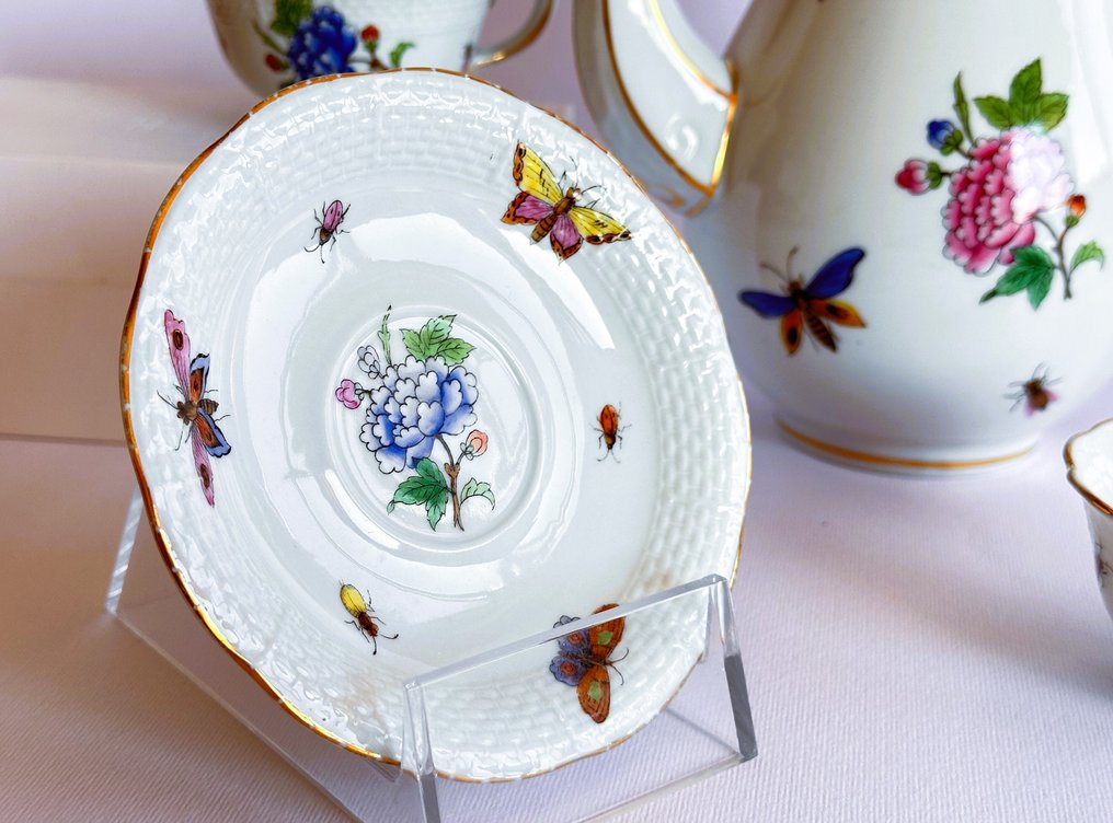 Herend - 咖啡用具 (5) - Herend (Early) Rothschild Pattern Two-Person Coffee Set – Pre-1940 - 瓷 #3.2