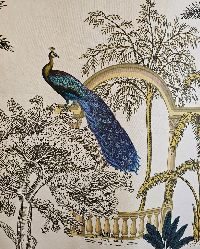 300x280cm! Exklusivt Art nouveau-tyg med påfåglar - 300x280cm - Exklusivt urval Design - Textil  - 300 cm - 280 cm #1.0