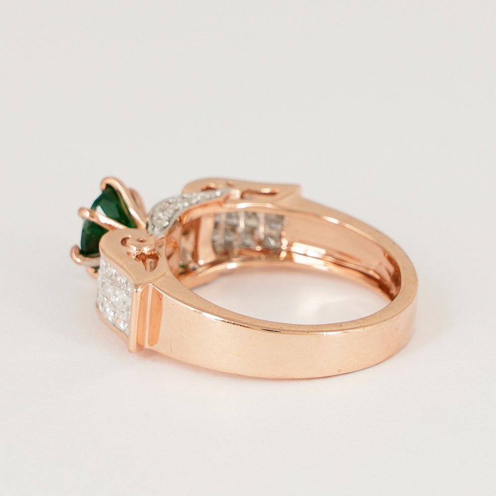 Gyűrű - 14 kt. Rózsa arany -  1.96ct. tw. Tsavorite - Gyémánt - Tsavorite gyűrű gyémánttal #4.3