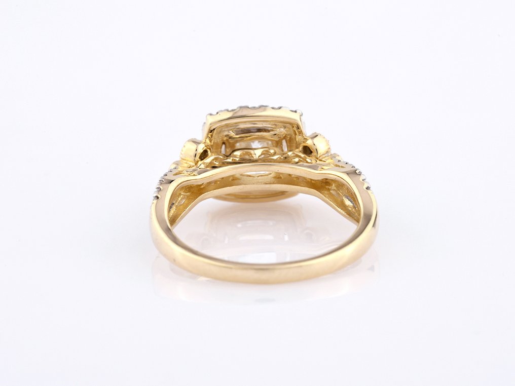 Δαχτυλίδι - 14 καράτια Κίτρινο χρυσό -  2.14ct. tw. Διαμάντι (Εργαστηριακής καλλιέργειας) #3.2
