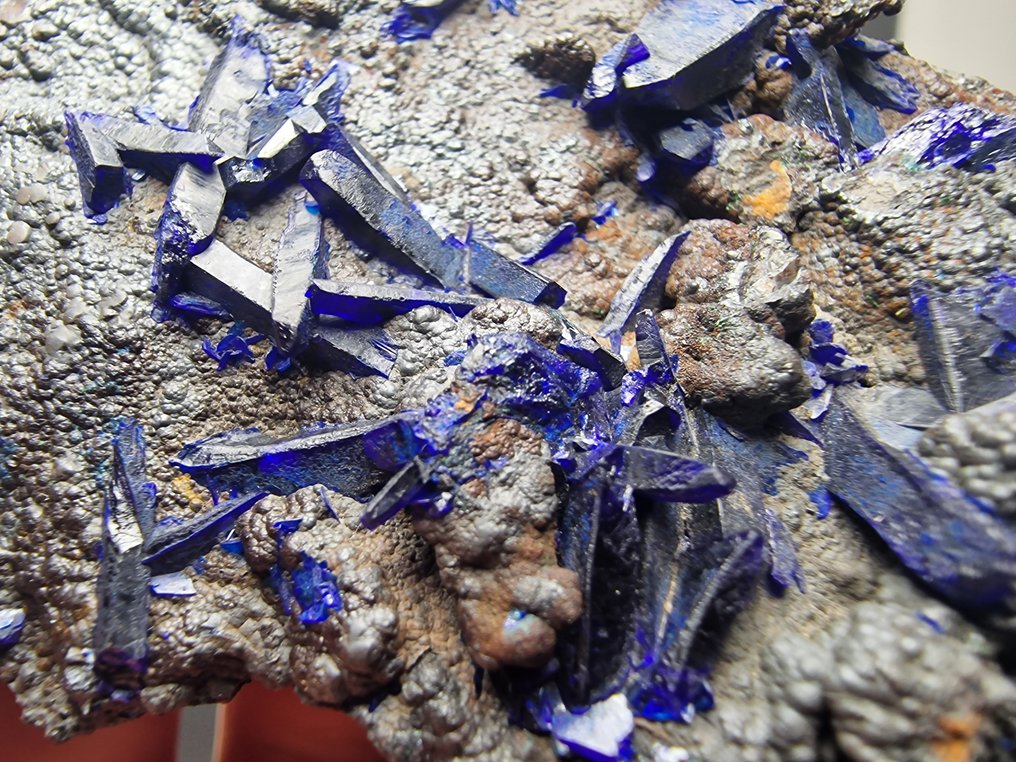 蓝铜矿 稀有地点，顶级品质，巨大 - 高度: 120 mm - 宽度: 70 mm- 200 g - (1) #1.0