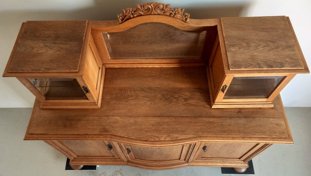 高板 - 橡木, 銅 - 带有切割边缘的玻璃 #3.2