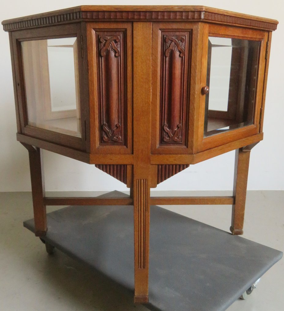 咖啡桌 - 橡木, 玻璃 - 注意 #1.0