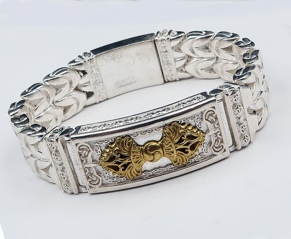 手链 - 多杰 वज्र 雷电与钻石 - 保护、精神力量与心灵的象征 - 手镯 #3.2