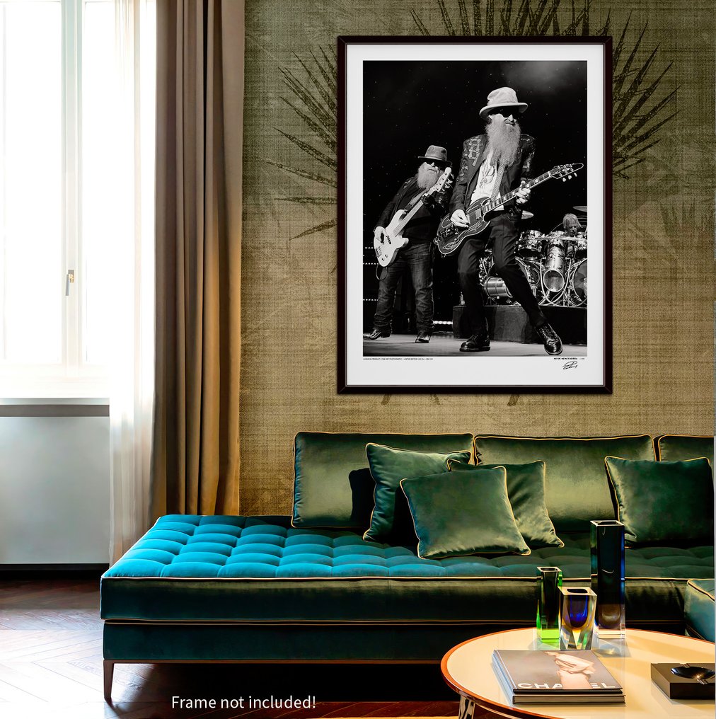 ZZ Top - Dusty Hill and Billy Gibbons - Iconic Legend - XXL Fine Art Photography - 80x60 cm ! - Limited Edition Nr 04 of 100 - Serial MU132 - Collector - No Reserve #4.3