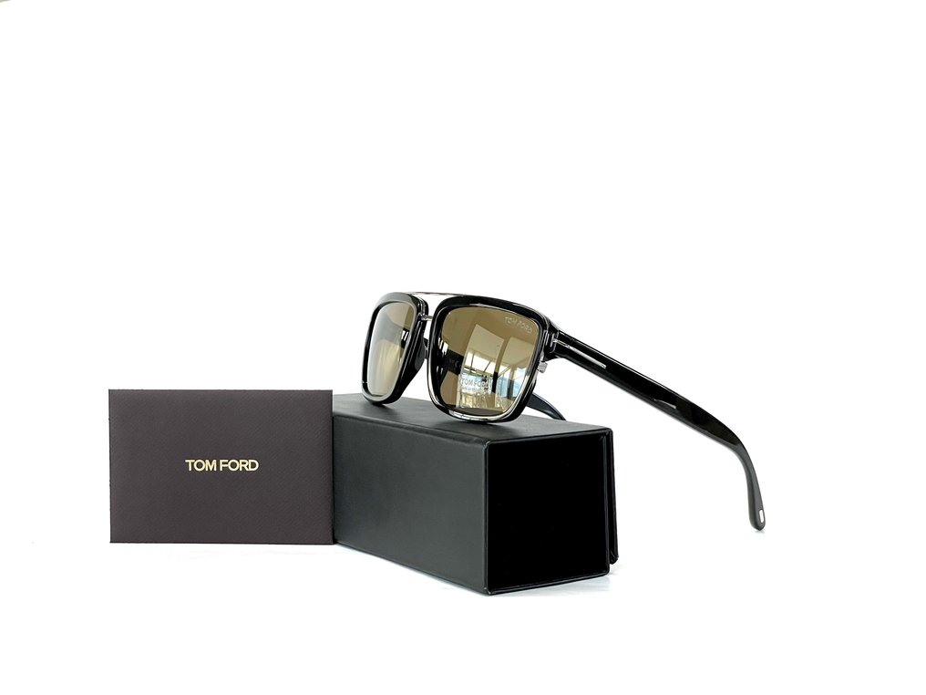 Tom Ford - Anders, TF0780/S-01J, Cat: *3, Classic Silver & Black, Brown Smoke AR+, Signature T temples - Γυαλιά ηλίου #1.0