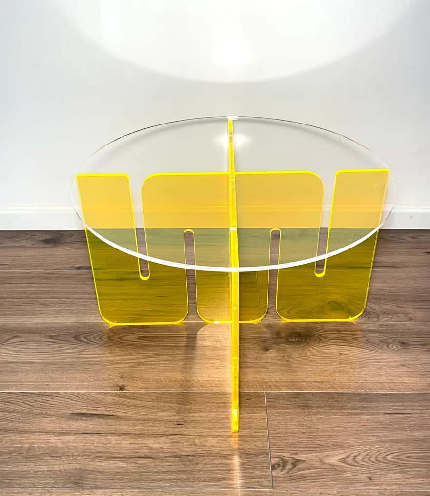 Mrn.D - Table basse - plexiglas - Jaune fluo #2.1
