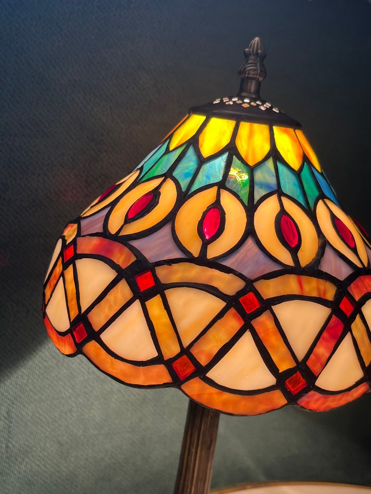 Buffet-Tischlampe - Buntglas #1.0