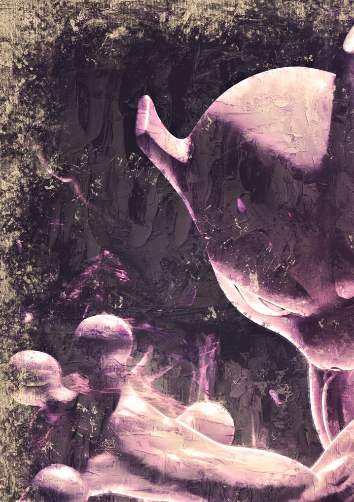 Boriani - Pokemon Mewtwo oil - limited edition 4/10 #1.0