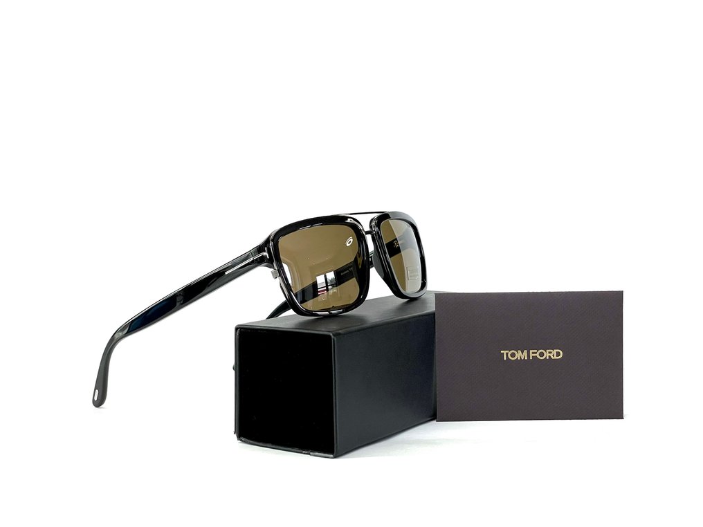 Tom Ford - Anders, TF0780/S-01J, Cat: *3, Classic Silver & Black, Brown Smoke AR+, Signature T temples - Γυαλιά ηλίου #1.0