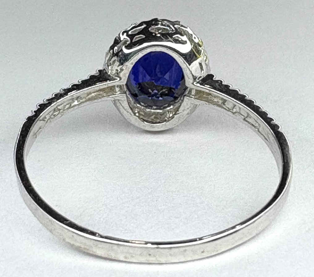 χωρίς τιμή ασφαλείας - Δαχτυλίδι - 18 καράτια Λευκός χρυσός Ζαφείρι - Διαμάντι - ΧΩΡΙΣ ΑΠΟΘΕΜΑΤΙΚΟ #4.3