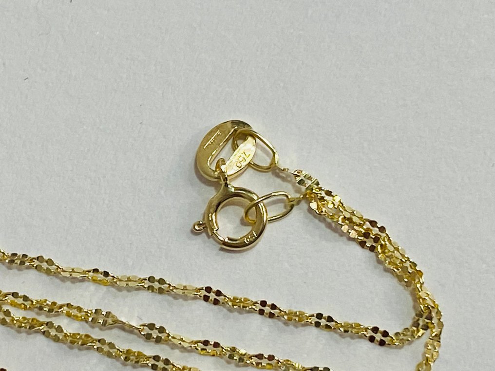 χωρίς τιμή ασφαλείας - Κολιέ με μενταγιόν - 18 καράτια Κίτρινο χρυσό Κοράλλι #4.3