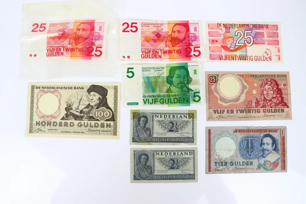 荷兰. - 9 Banknotes - various dates  (没有保留价) #1.0