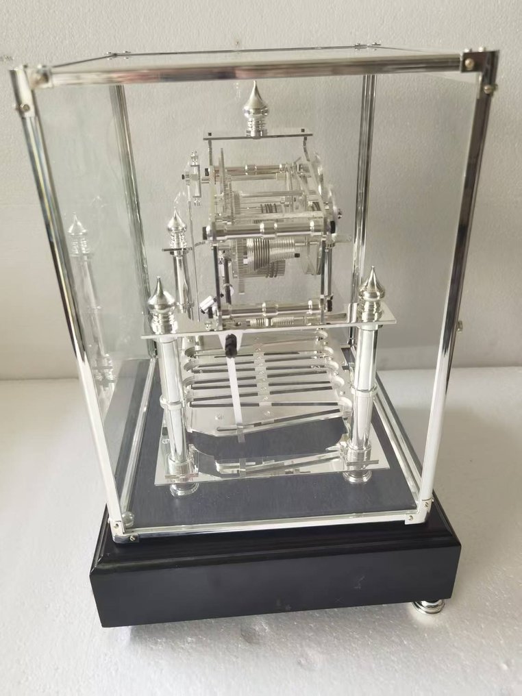 Luurankokello - Art Deco Hopeoitu, Messinki - 2025 - Hopeapinnoitettu kello #4.3