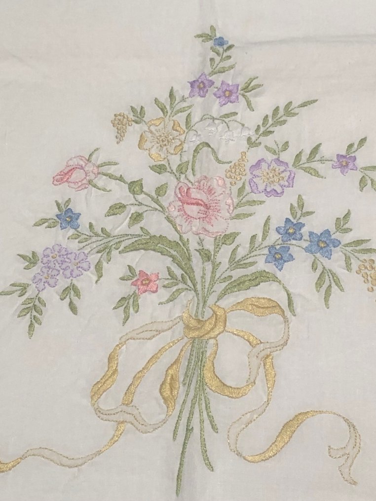 Σεντόνι  - 260 cm - 230 cm - Χειροποίητο κεντητό σεντόνι #1.0