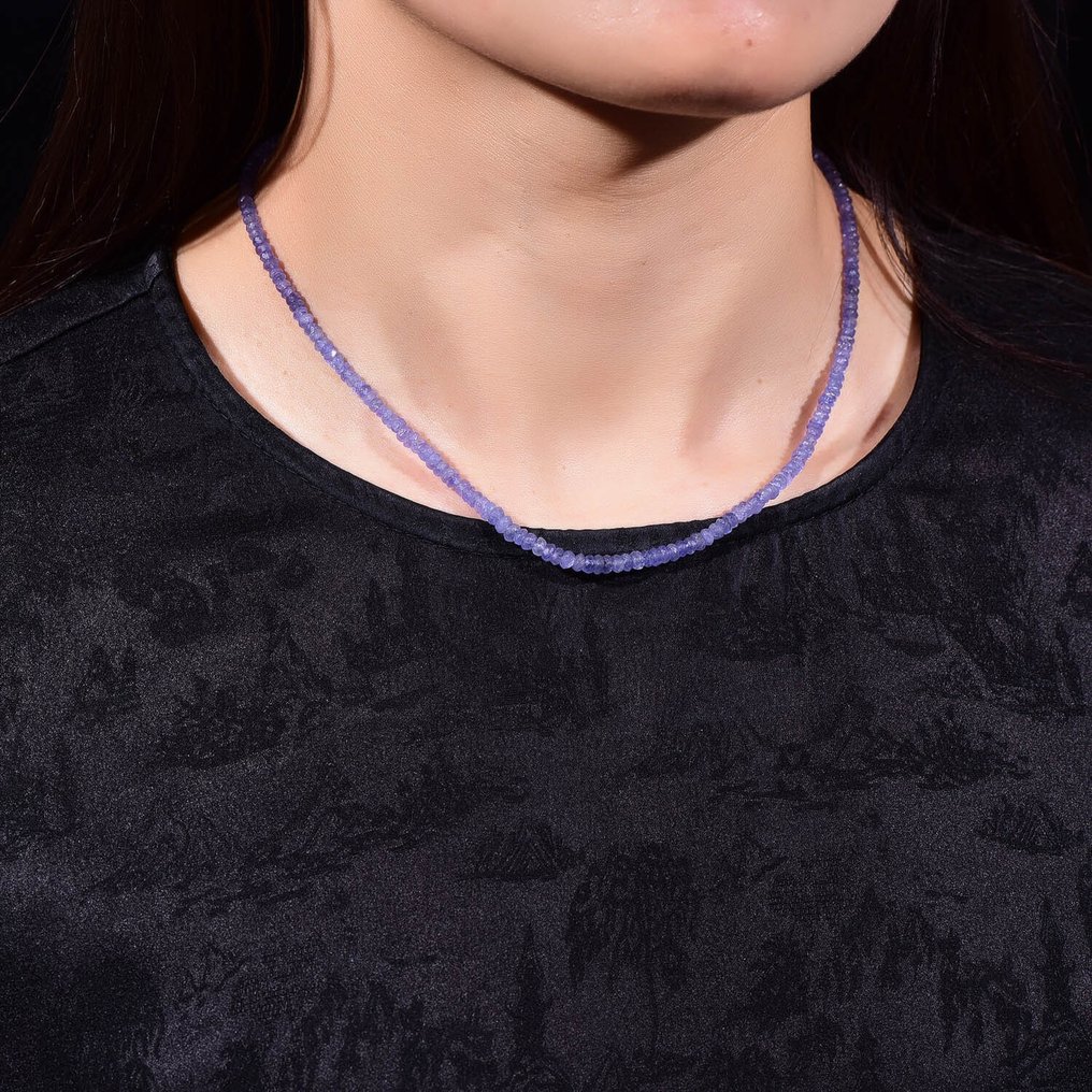 Χωρίς Προσφορές - Κομψό Κολιέ με Τανζανίτη Κομψές μπλε αποχρώσεις με ασήμι 925- 10.06 g #1.0