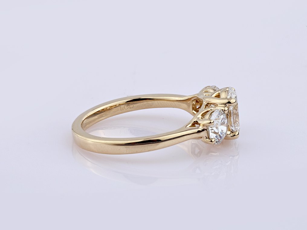 Gyűrű - 14 kt. Sárga arany - 2.06ct. tw. Gyémánt (Laboratóriumban előállított) #4.3