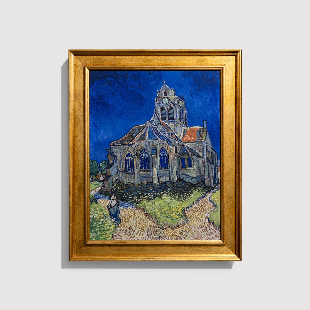 Vincent Van Gogh (1853-1890) (after) - The Church at Auvers-sur-Oise (Canvas) #1.0