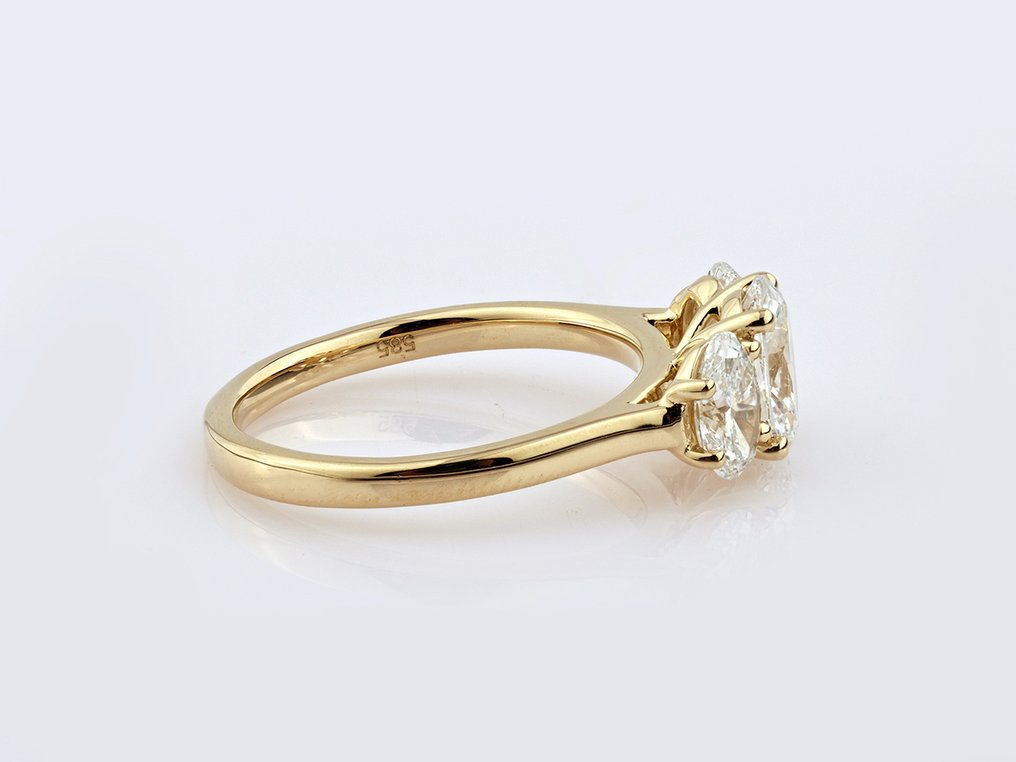 Δαχτυλίδι - 14 καράτια Κίτρινο χρυσό -  2.13ct. tw. Διαμάντι (Εργαστηριακής καλλιέργειας) #4.3