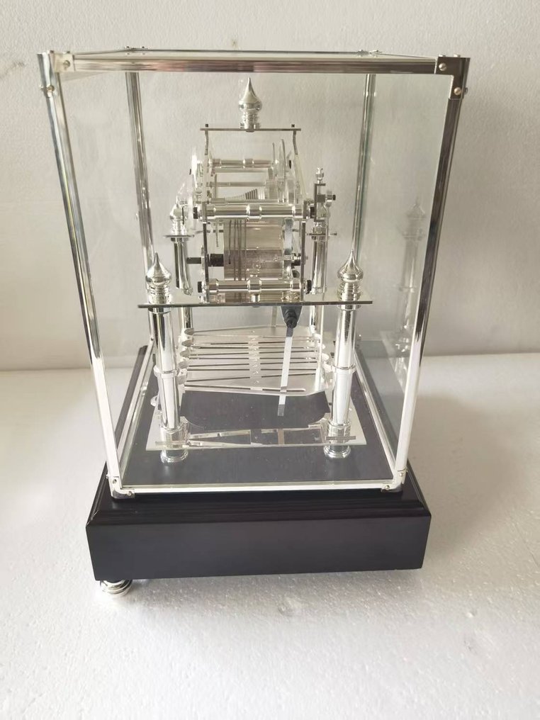 Luurankokello - Art Deco Hopeoitu, Messinki - 2025 - Hopeapinnoitettu kello #2.1