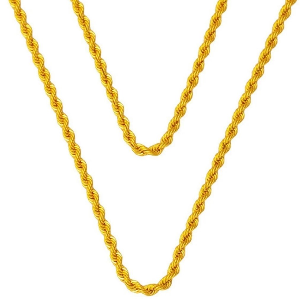 Handmade - 2件套珠宝 - 14K包金 黄金 - 绳索链与手链 #1.0