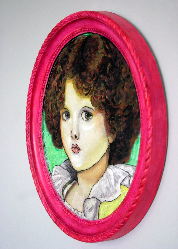 JosemicampaÑa - NO RESERVE - Portrait of a boy - acrilic giclée #2.1