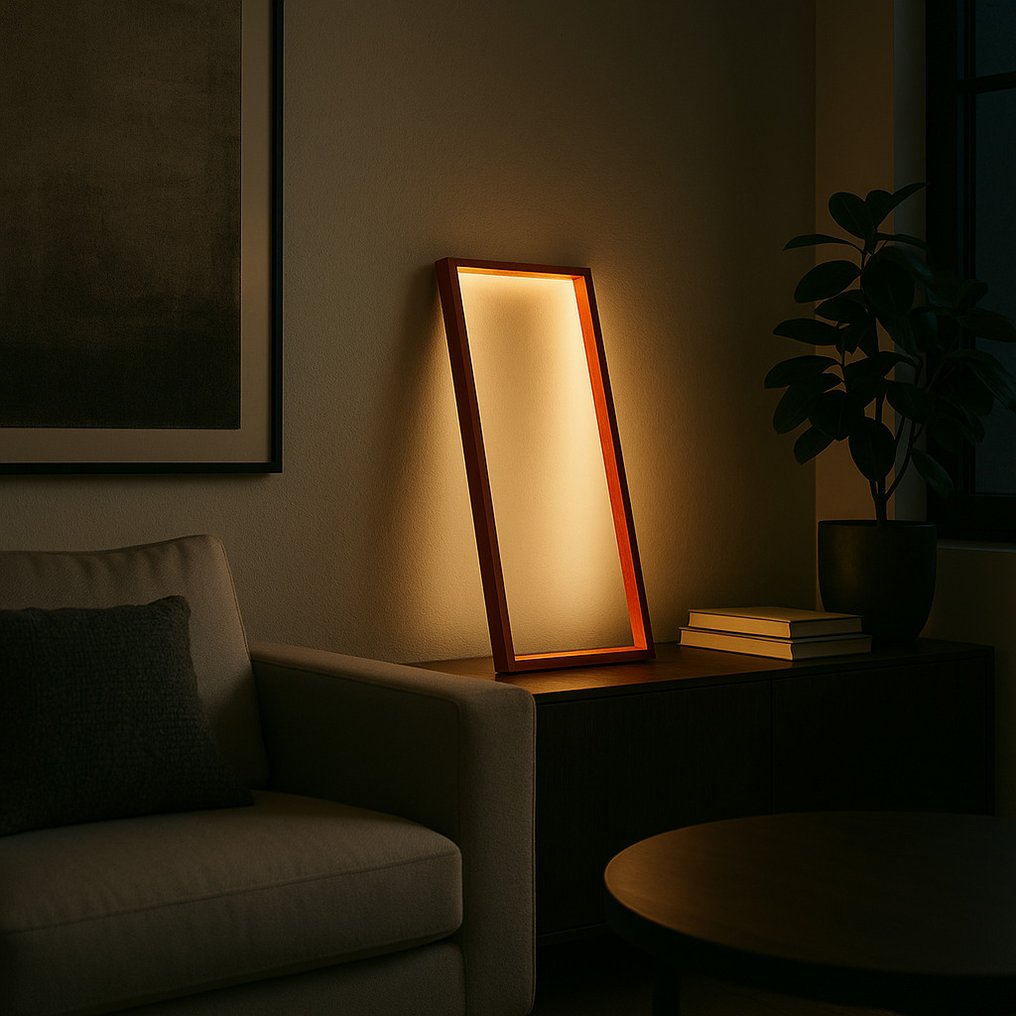 CristofaroLuce - Tommaso Cristofaro - Lámpara de sobremesa - Lámpara de mesa Cornice roja - Aluminio - Lámpara de mesa Cornisa #4.3