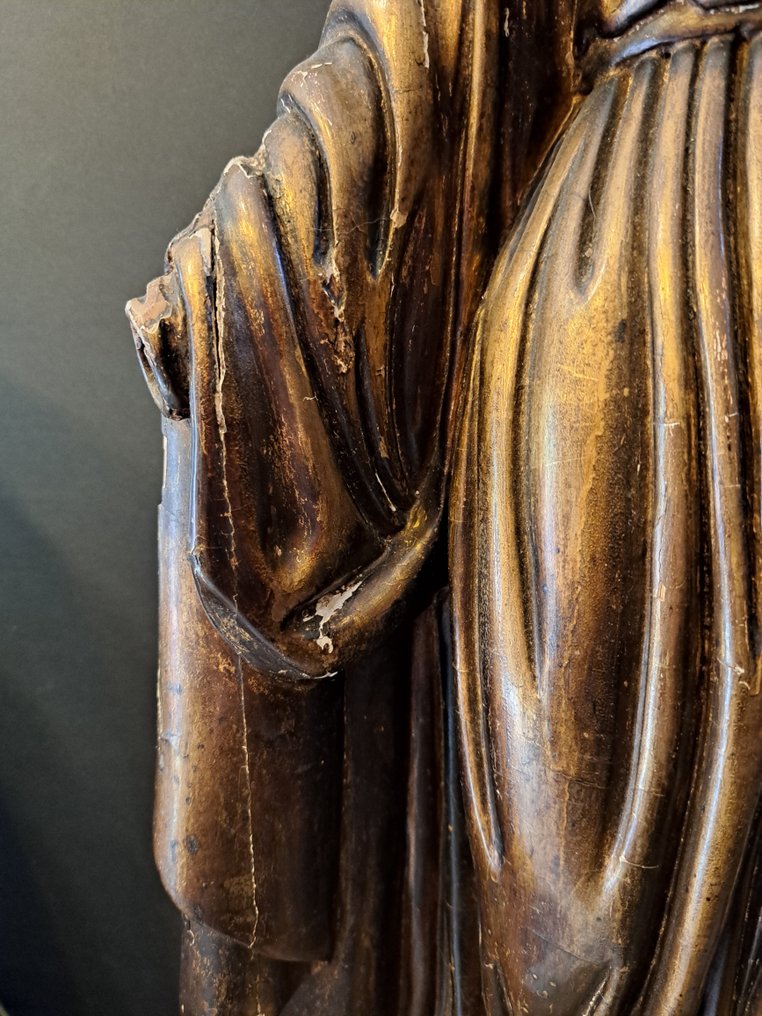 木制雕像 - 圣母玛利亚 - 66 厘米 - 古董 - 橡木 - 1800-1850 #4.3