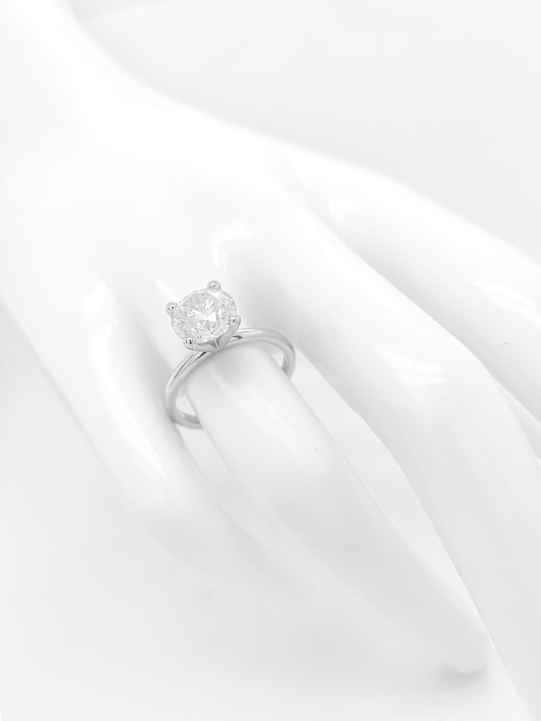 戒指 - 14 克拉 白金 -  2.44ct. tw. 鉆石 (天然) - IGI 证书 #3.2