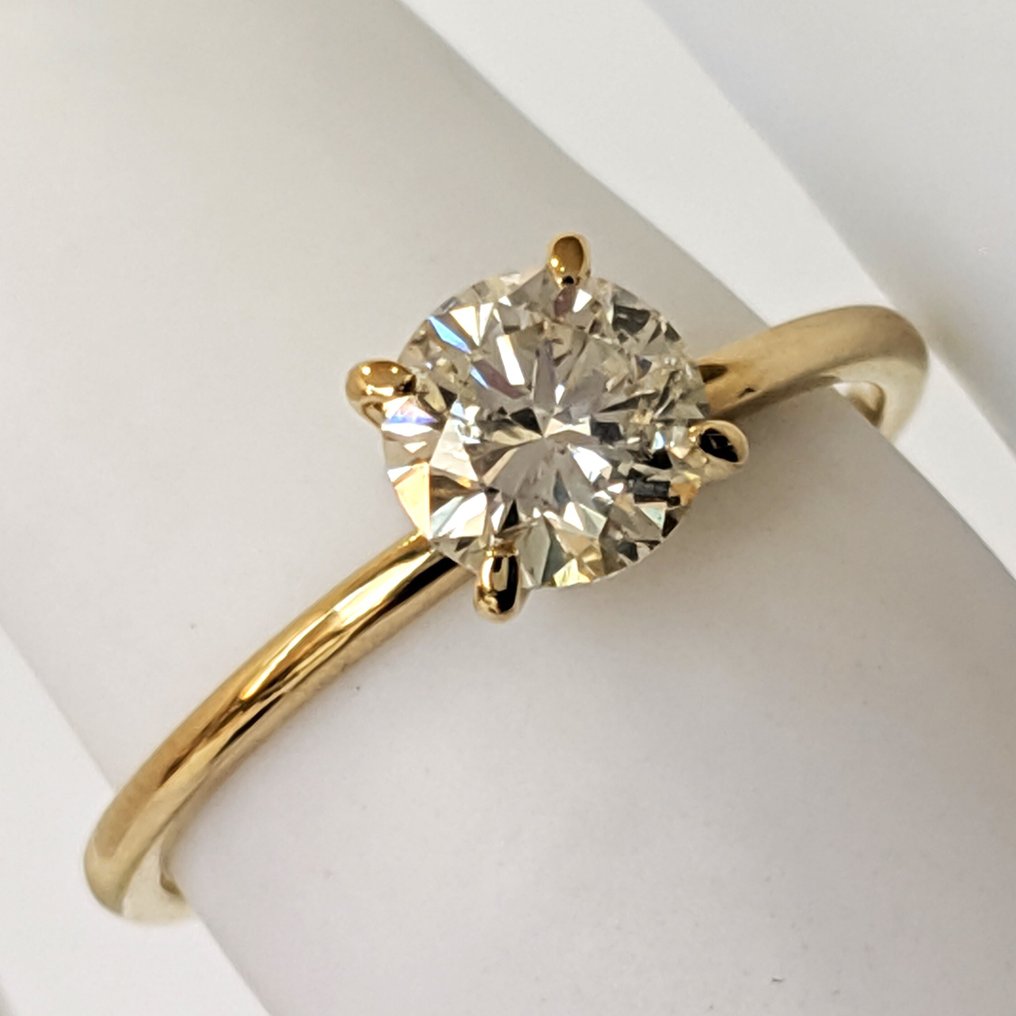 戒指 - 14K包金 黄金 - 0.70ct. tw. 钻石 (天然) - 钻石 #4.3