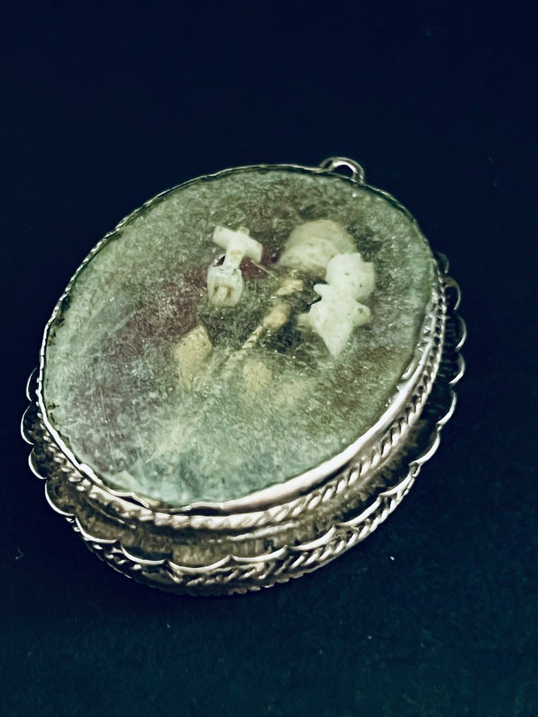  聖物匣 - 銀 - 1700-1750 - 雕刻的圣安东尼与骨头儿童  #2.1