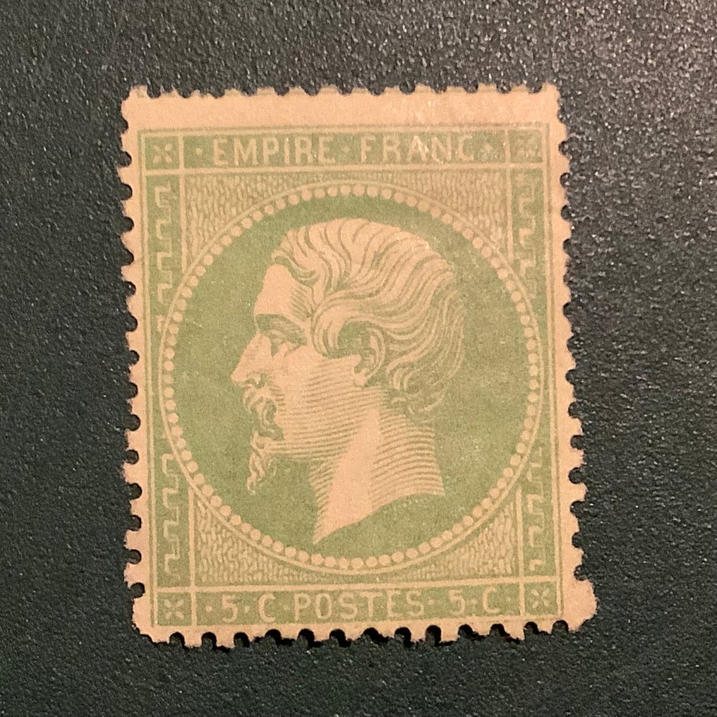 Francja 1862 - Pięć centów Empire Dentelez w ciemnym odcieniu - Yvert 20 a #1.0