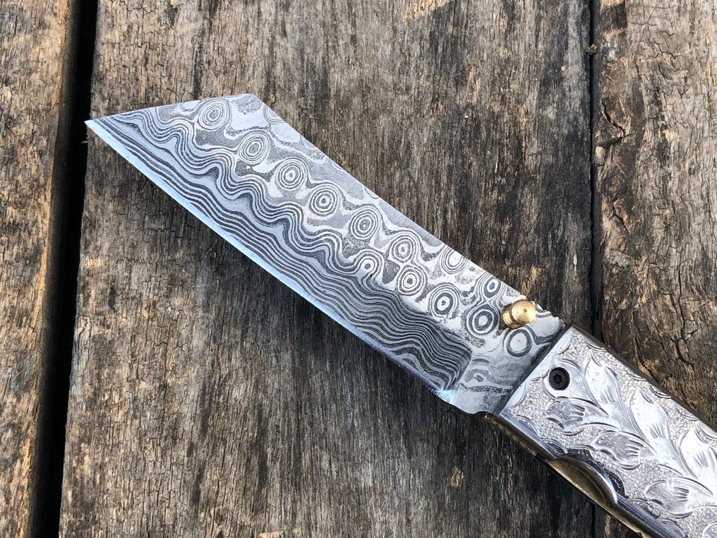 厨刀 - 尊贵手工收藏厨房口袋多功能刀，多层锻造 - 北美 - Handi Silver FileWork B7 #2.1