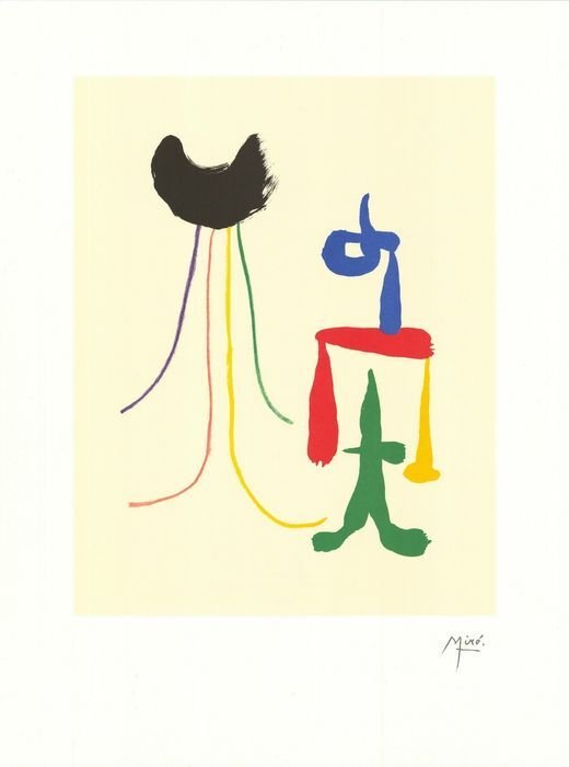 Joan Miro (1893-1983) - Surrealist couple - Parler seul (R298) #1.0