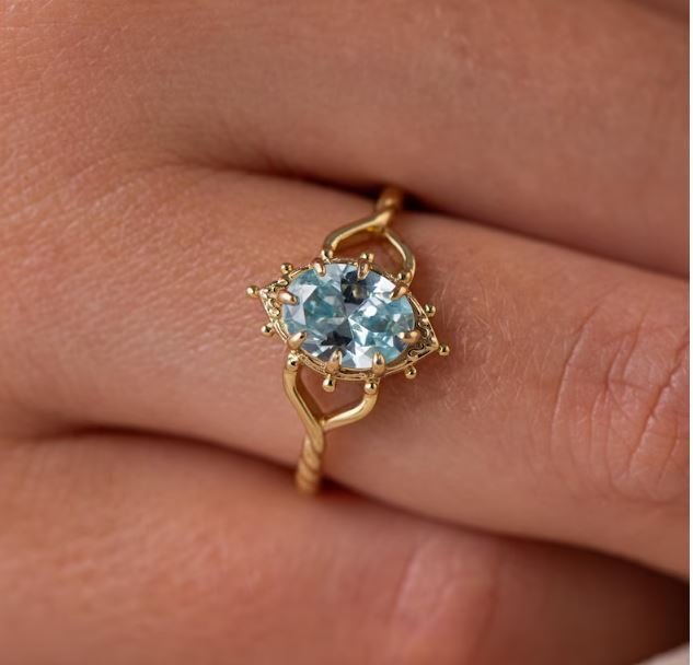 Senza prezzo di riserva - Anello di fidanzamento Argento -  2.00ct. tw. Topazio - Anello a fascia #2.1